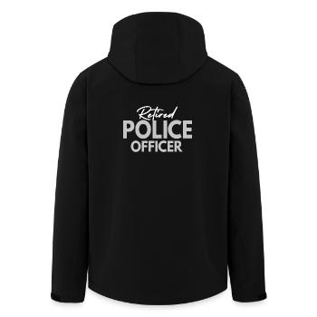 Pensionierter Polizist - Recycelte Männer Softshell-Jacke von Stanley/Stella - Schwarz - Hinten - AI Model Male 185 light (185cm)