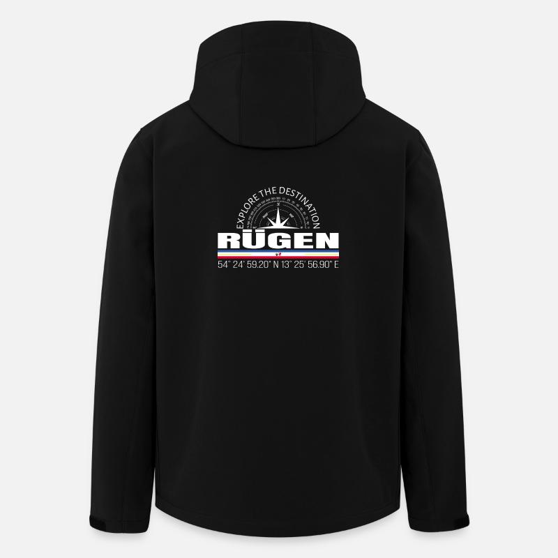Rügen - Recycelte Männer Softshell-Jacke von Stanley/Stella - Schwarz