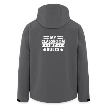 Preschool Teacher Classroom My Rules Daycare - Men’s Recycled Softshell Jacket by Stanley/Stella - black - Back - AI Model Male 185 light (185cm)
