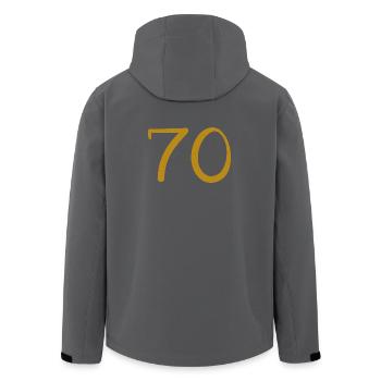70 - Recycelte Männer Softshell-Jacke von Stanley/Stella - Schwarz - Hinten - AI Model Male 185 light (185cm)