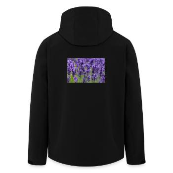 Paysage onirique du champ de lavande - Veste softshell homme en polyester recyclé Stanley/Stella - noir - Dos - AI Model Male 185 light (185cm)