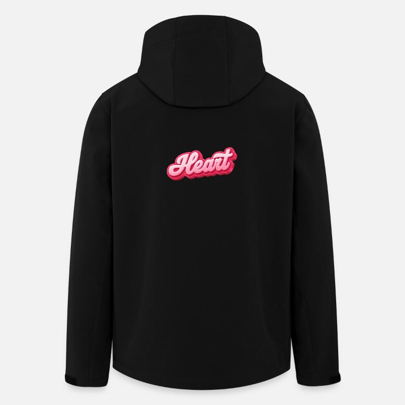 Herzglanz Script Schriftzug - Recycelte Männer Softshell-Jacke von Stanley/Stella - Schwarz