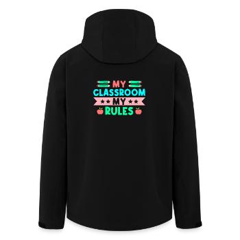 Enseignante de maternelle Classe Mes règles Maternelle - Veste softshell homme en polyester recyclé Stanley/Stella - noir - Dos - AI Model Male 185 light (185cm)