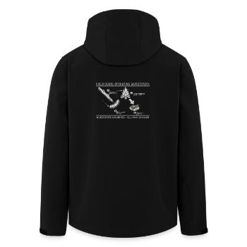 Guide de terrain du bâton de saucisse Art du grill - Veste softshell homme en polyester recyclé Stanley/Stella - noir - Dos - AI Model Male 185 light (185cm)