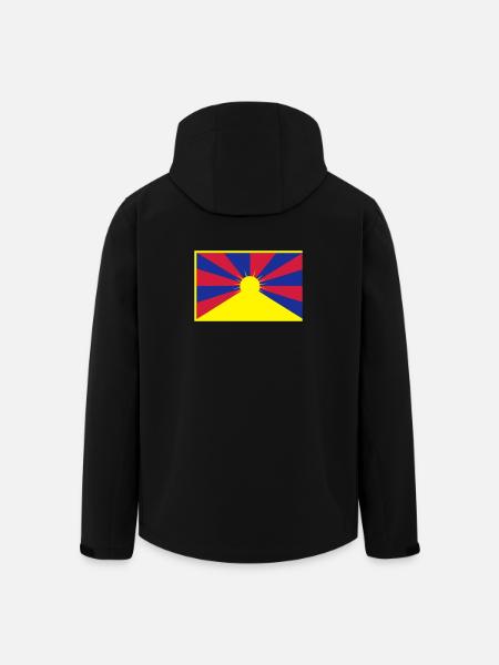 Flag of Tibet - Men’s Recycled Softshell Jacket by Stanley/Stella - black