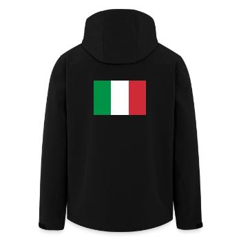 Italy tricolor flag - Men’s Recycled Softshell Jacket by Stanley/Stella - black - Back - AI Model Male 185 light (185cm)