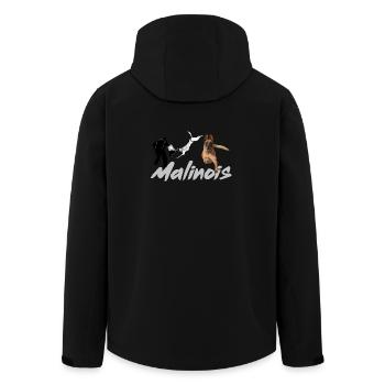 Malinois, sports de chien, chien de service, Mali, Shepherd - Veste softshell homme en polyester recyclé Stanley/Stella - noir - Dos - AI Model Male 185 light (185cm)