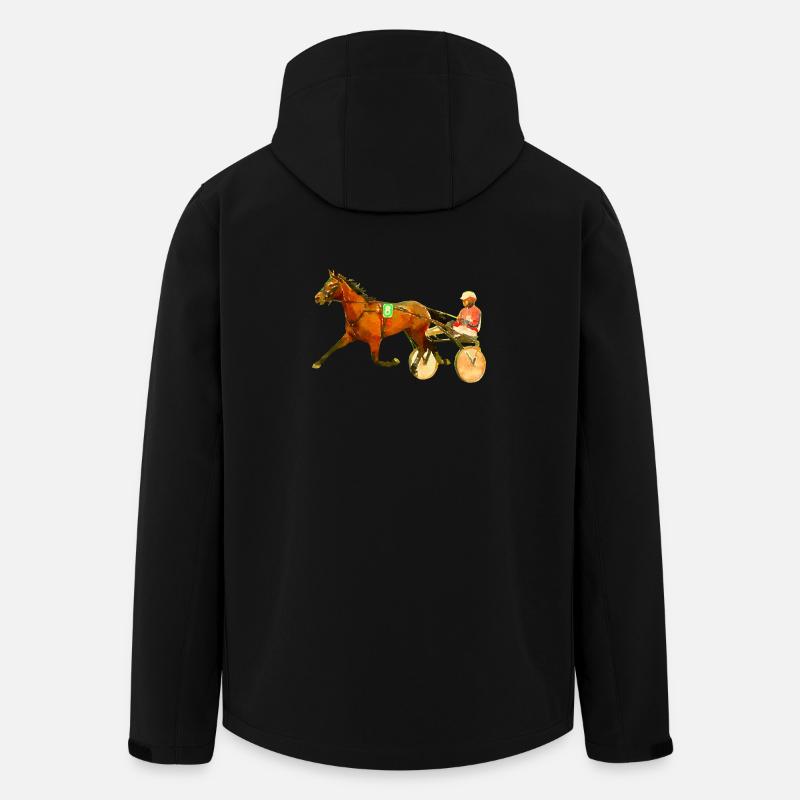 Traber Trabrennen Pferderennen - Recycelte Männer Softshell-Jacke von Stanley/Stella - Schwarz
