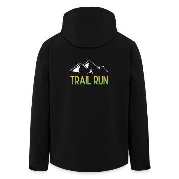 Trailrun - Recycelte Männer Softshell-Jacke von Stanley/Stella - Schwarz - Hinten - AI Model Male 185 light (185cm)