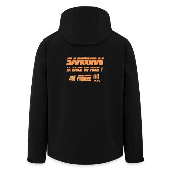 Samourai la sauce qui pique - Veste softshell homme en polyester recyclé Stanley/Stella - noir - Dos - AI Model Male 185 light (185cm)