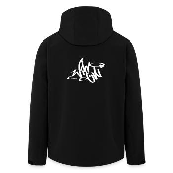 Wien Graffiti Tag Handstyle 1 white - Recycelte Männer Softshell-Jacke von Stanley/Stella - Schwarz - Hinten - AI Model Male 185 light (185cm)
