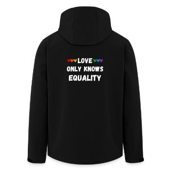 L’amour seul connaît l’égalité - Veste softshell homme en polyester recyclé Stanley/Stella - noir - Dos - AI Model Male 185 light (185cm)