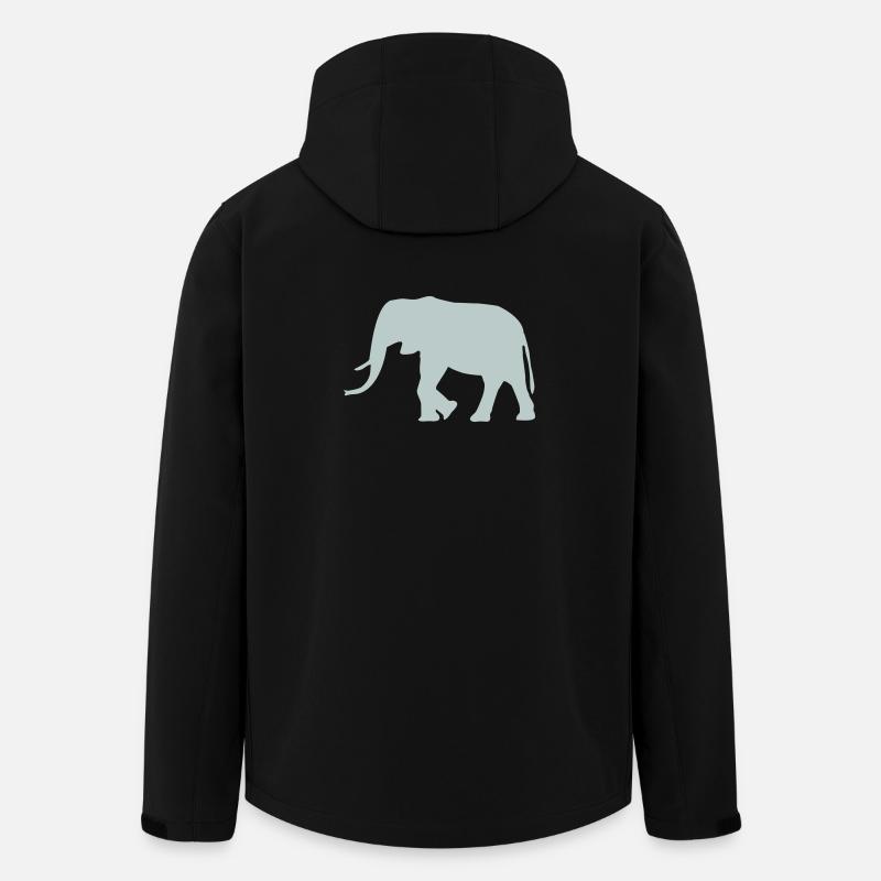 Elefant - Recycelte Männer Softshell-Jacke von Stanley/Stella - Schwarz