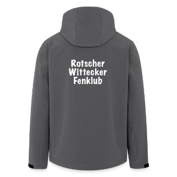 Rotscher Wittecker Fenklub - Recycelte Männer Softshell-Jacke von Stanley/Stella - Anthrazit - Hinten - AI Model Male 185 light (185cm)