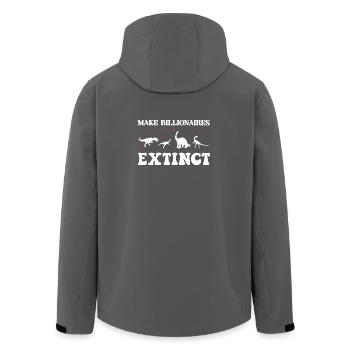 Make Billionaires Extinct - Men’s Recycled Softshell Jacket by Stanley/Stella - black - Back - AI Model Male 185 light (185cm)