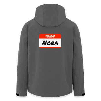 Bonjour, je m’appelle Nora Étiquette Étiquette Étiquette - Veste softshell homme en polyester recyclé Stanley/Stella - noir - Dos - AI Model Male 185 light (185cm)