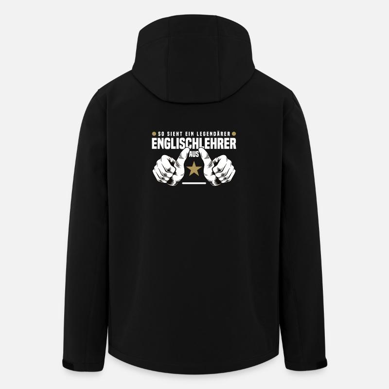 Professeur d’anglais - Veste softshell homme en polyester recyclé Stanley/Stella - noir