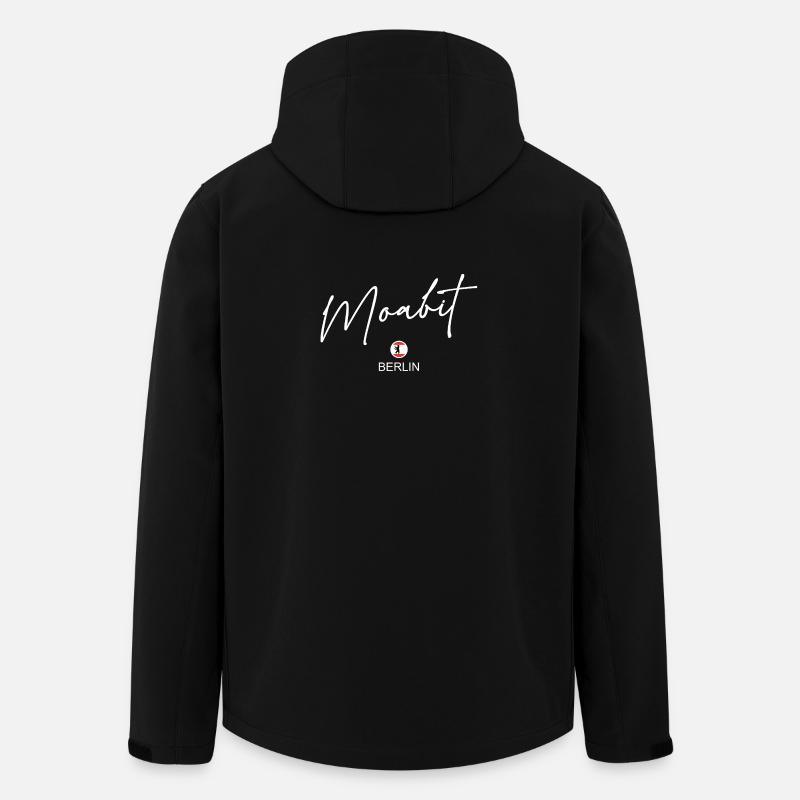 Moabit - Berlin Flag - Berlin Bear - Men’s Recycled Softshell Jacket by Stanley/Stella - black