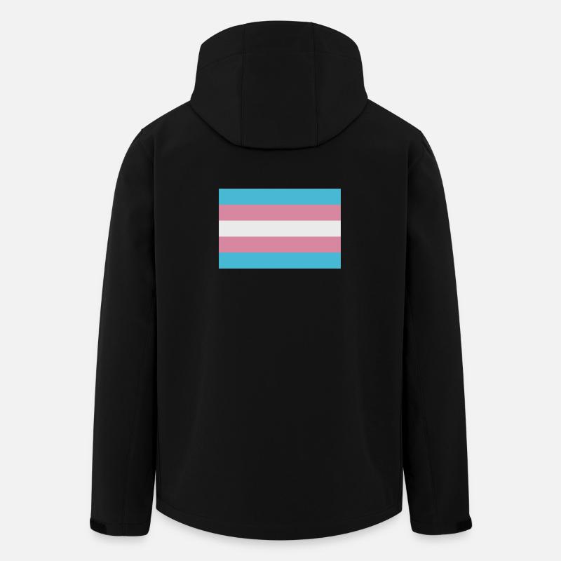 Trans-Flagge - Recycelte Männer Softshell-Jacke von Stanley/Stella - Schwarz