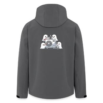 Halloween HVAC Geist Lustiges Klima Technik Motiv - Recycelte Männer Softshell-Jacke von Stanley/Stella - Anthrazit - Hinten - AI Model Male 185 light (185cm)