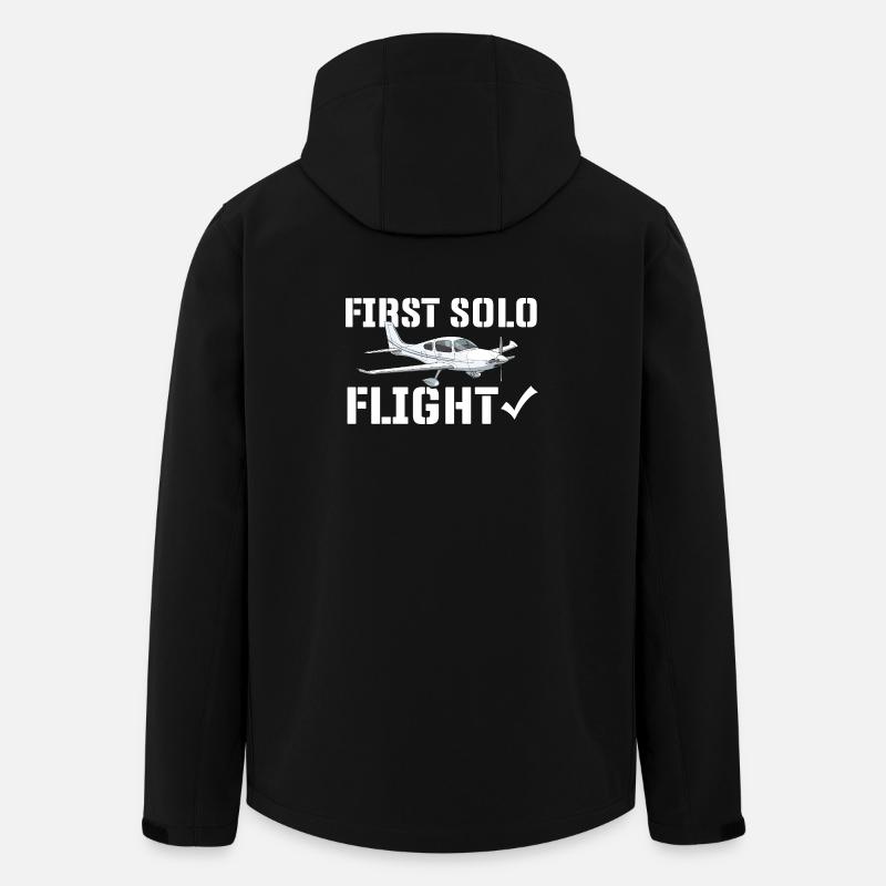 Erster Solo-Flug Humor-Pilotenstudent - Recycelte Männer Softshell-Jacke von Stanley/Stella - Schwarz