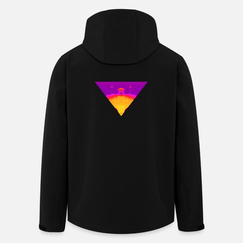 Neon Vortex, Cyber Sunset - Recycelte Männer Softshell-Jacke von Stanley/Stella - Schwarz