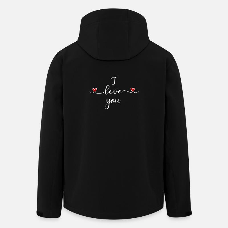 I love you - Recycelte Männer Softshell-Jacke von Stanley/Stella - Schwarz