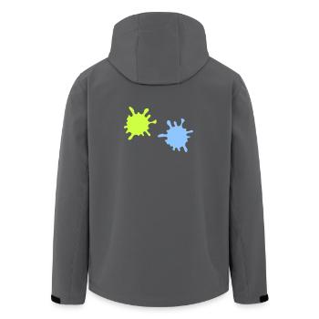 Neon Spritzer Splatter - Recycelte Männer Softshell-Jacke von Stanley/Stella - Schwarz - Hinten - AI Model Male 185 light (185cm)