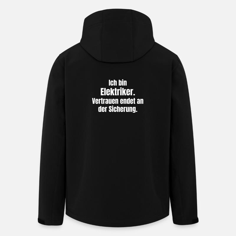 L’électricien dit fusible en premier - Veste softshell homme en polyester recyclé Stanley/Stella - noir