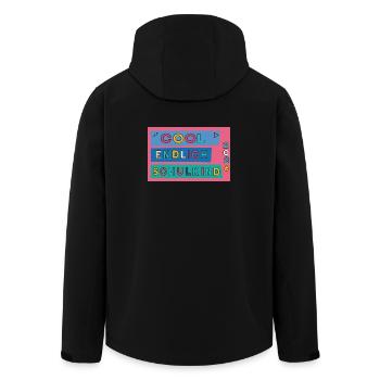 Finally a schoolchild - Men’s Recycled Softshell Jacket by Stanley/Stella - black - Back - AI Model Male 185 light (185cm)