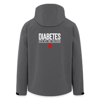 Diabetes Bloodline Drop Graphic - Men’s Recycled Softshell Jacket by Stanley/Stella - black - Back - AI Model Male 185 light (185cm)