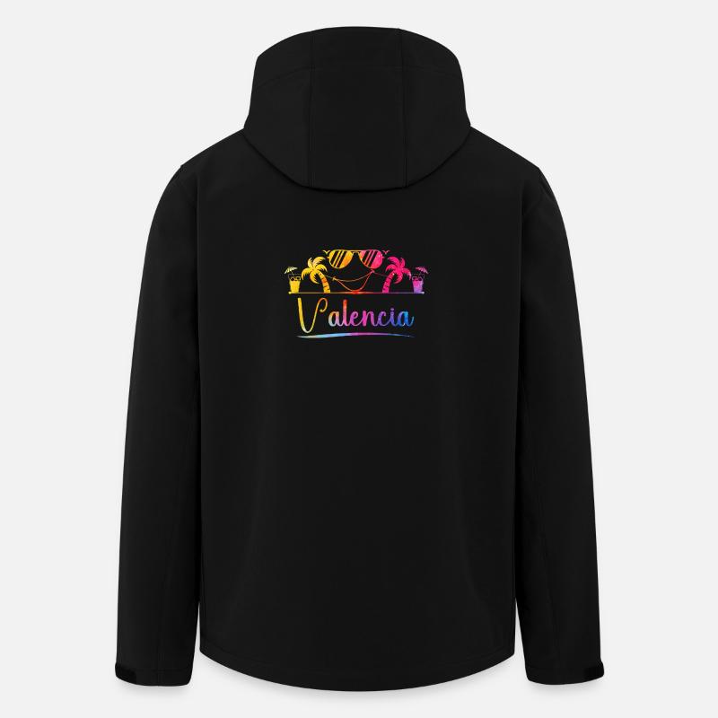 Valencia Strandfarben - Recycelte Männer Softshell-Jacke von Stanley/Stella - Schwarz