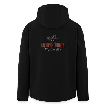 Feuerwehr Gruppenführer mit Herz und Seele - Recycelte Männer Softshell-Jacke von Stanley/Stella - Schwarz - Hinten - AI Model Male 185 light (185cm)
