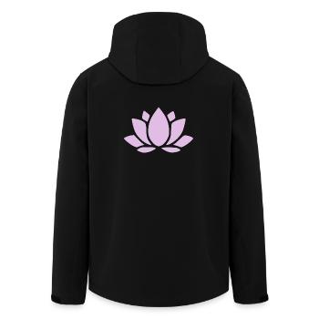 Lotus Flower Lotus Flower Violet Flower Flower Yoga - Men’s Recycled Softshell Jacket by Stanley/Stella - black - Back - AI Model Male 185 light (185cm)