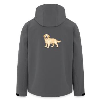 Biscuit Labrador - Veste softshell homme en polyester recyclé Stanley/Stella - noir - Dos - AI Model Male 185 light (185cm)