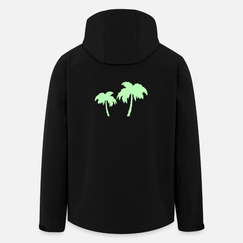 Duo Silhouettes des Palmiers Tropicaux - Veste softshell homme en polyester recyclé Stanley/Stella - noir