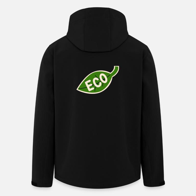 Öko-Blatt-Emblem – Minimalismus - Recycelte Männer Softshell-Jacke von Stanley/Stella - Schwarz