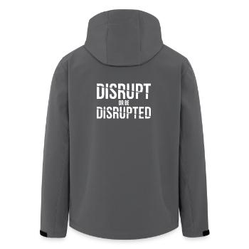 Unternehmer, Geschäftsmann, Geschäftsfrau, disrupt - Recycelte Männer Softshell-Jacke von Stanley/Stella - Anthrazit - Hinten - AI Model Male 185 light (185cm)