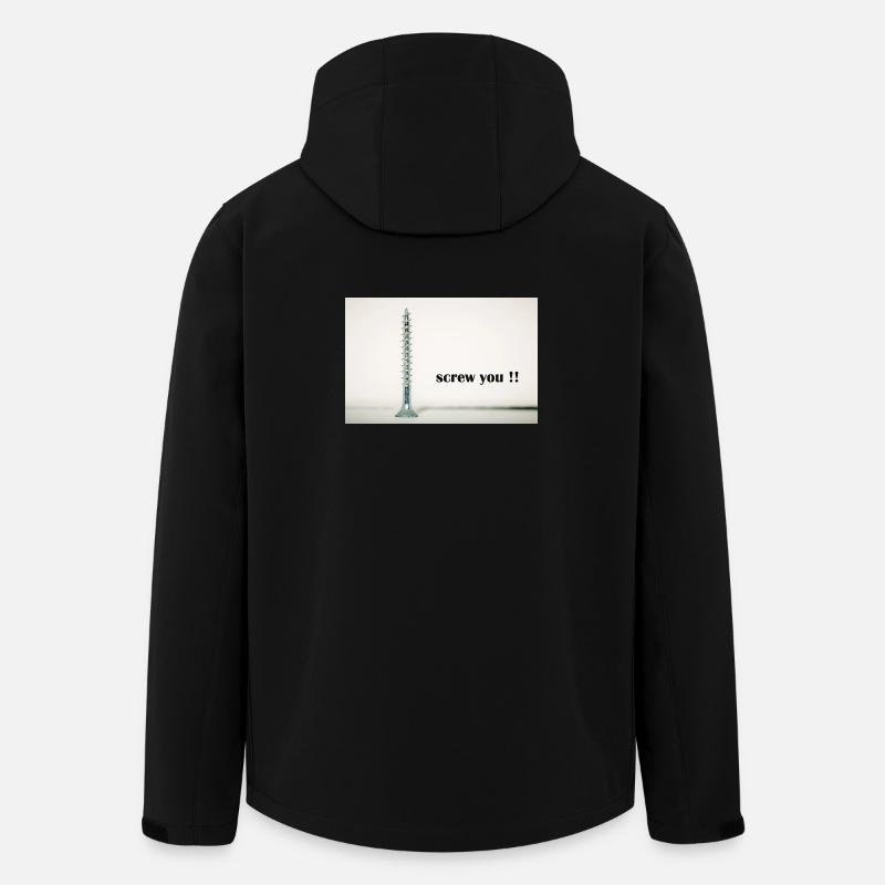 screw you - Recycelte Männer Softshell-Jacke von Stanley/Stella - Schwarz