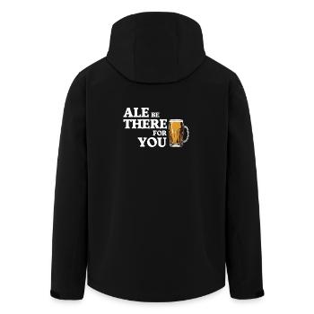 Ale Be There For You - Beer Humor - Men’s Recycled Softshell Jacket by Stanley/Stella - black - Back - AI Model Male 185 light (185cm)