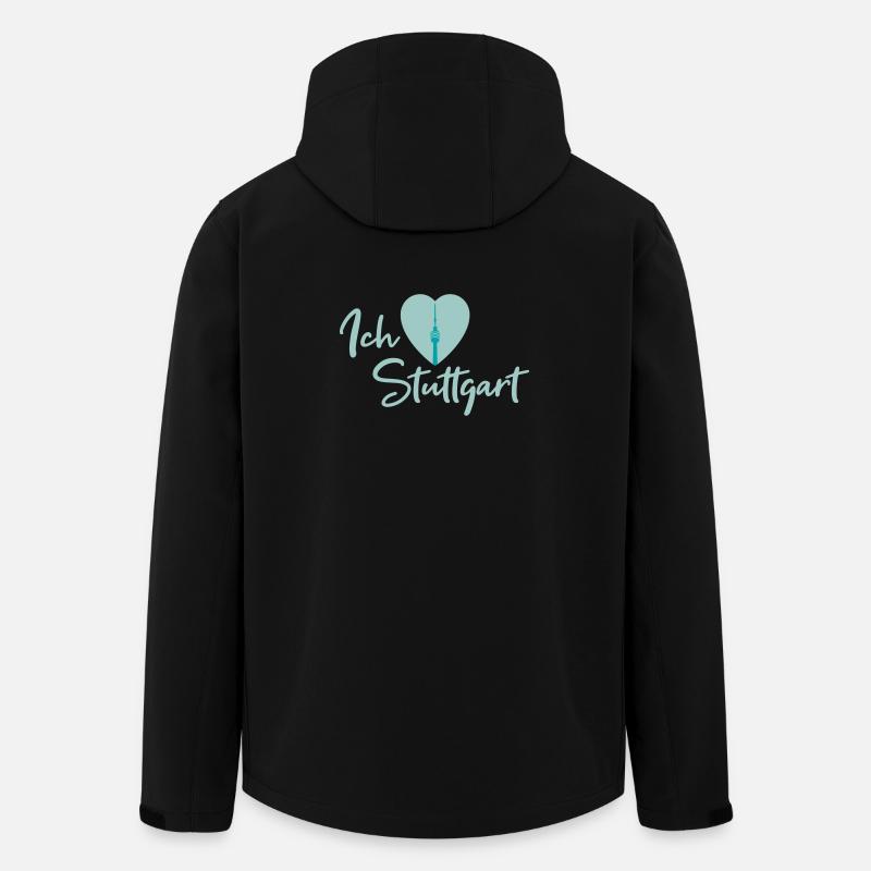 Ich liebe Stuttgart - Schriftzug - Recycelte Männer Softshell-Jacke von Stanley/Stella - Schwarz