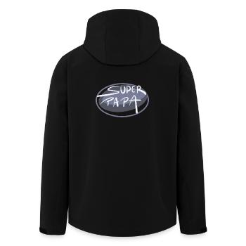 Super papa - Veste softshell homme en polyester recyclé Stanley/Stella - noir - Dos - AI Model Male 185 light (185cm)