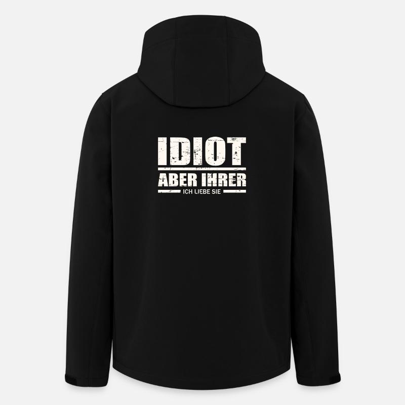Idiot, aber ihrer ! - Recycelte Männer Softshell-Jacke von Stanley/Stella - Schwarz