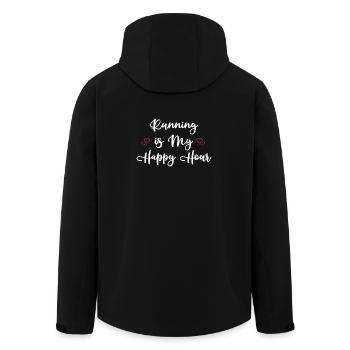 Running is My Happy Hour - Men’s Recycled Softshell Jacket by Stanley/Stella - black - Back - AI Model Male 185 light (185cm)