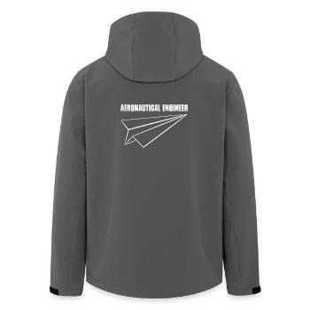 Ingénieur aéronautique Avion en papier - Veste softshell homme en polyester recyclé Stanley/Stella - charbon - Dos - AI Model Male 185 light (185cm)