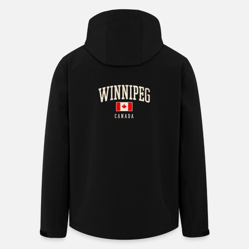 Winnipeg Canada Rétro Varsity - Veste softshell homme en polyester recyclé Stanley/Stella - noir