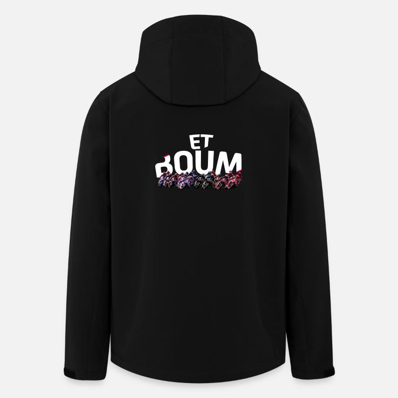 ET BOUM MOTO.GP - Veste softshell homme en polyester recyclé Stanley/Stella - noir