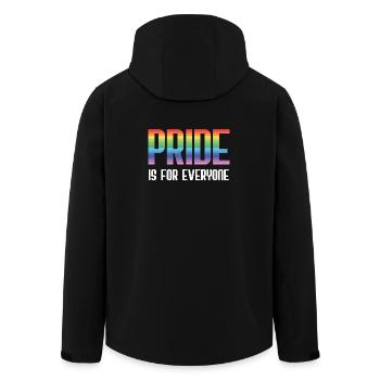 LGBT Pride Month - Pride ist für alle da - Recycelte Männer Softshell-Jacke von Stanley/Stella - Schwarz - Hinten - AI Model Male 185 light (185cm)