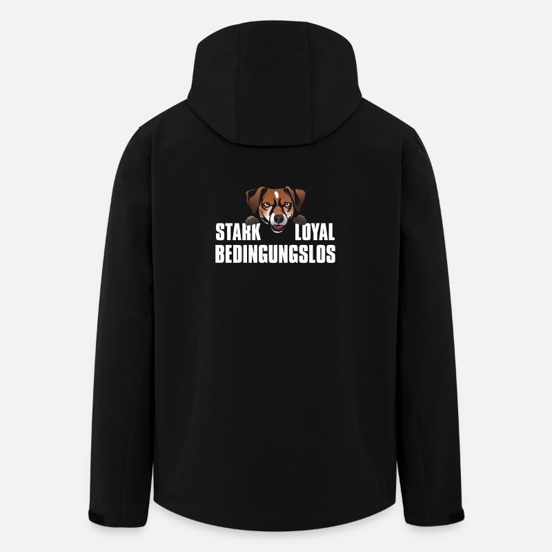 Jack Russell Strong - Loyal - Inconditionnel - Veste softshell homme en polyester recyclé Stanley/Stella - noir