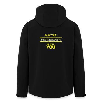 The Force is Strong with Physics - Men’s Recycled Softshell Jacket by Stanley/Stella - black - Back - AI Model Male 185 light (185cm)